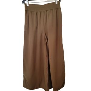 𝅺revamped brown wide leg ,high rise ankle lenght